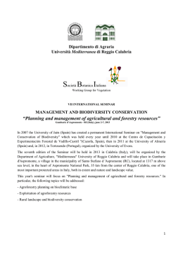 &ldquo;Planning and management of agricultural and forestry resources&rdquo;