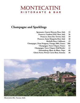 Wine List - Montecatini Ristorante