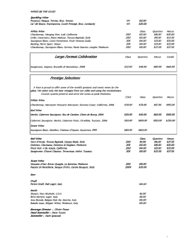 Wine List March 2014