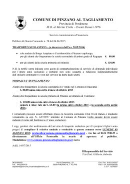 Tariffe trasporto 2015 - Istitutocomprensivotravesio.it