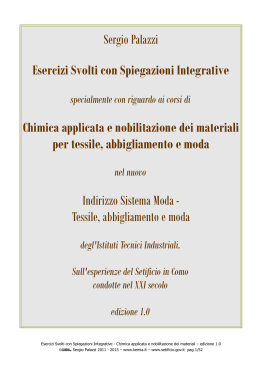 Sergio Palazzi Esercizi Svolti con Spiegazioni Integrative Chimica