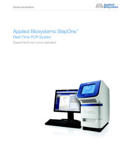 Applied Biosystems StepOne™ Real-time PCR System Esperimenti