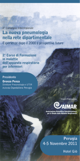 La nuova pneumologia nella rete dipartimentale