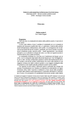 LM 88 - Dipartimento di Scienze Politiche