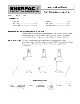 Pull Cylinders - Metric Instruction Sheet