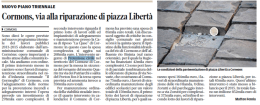 Cormons, via alla riparazione di piazza Libertà