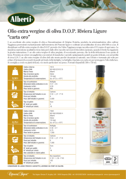 Olio extra vergine di oliva D.O.P. Riviera Ligure “carta oro”