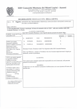 DEL. N. 36 DEL 25-09-2013 Adozione del programma triennale
