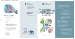 La protection des donne &agrave; caract&egrave;re personnel: DU C&Ocirc;T&Eacute; DU