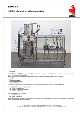 IDRAULICA H128D/O - Banco Prova Multipompe Olio