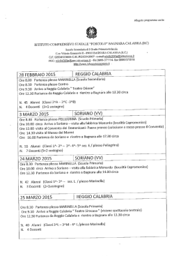 itinerari uscite - "Ugo Foscolo"