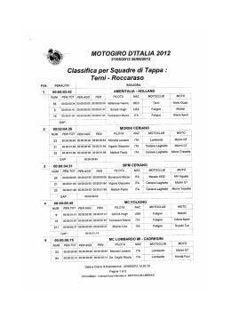 Microsoft Word - 01_Classifica a Squadre - 1&deg; Tappa