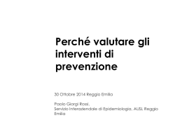 P. Giorgi Rossi - Luoghi di prevenzione