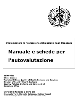Manuale HPH - Ospedali per la promozione della salute