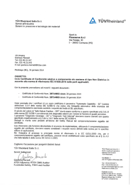 TUV Rheinland Italia S.r.l. A TUVR hein land &reg;