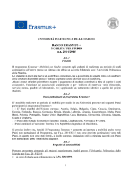 universit&agrave; politecnica delle marche - LLP Manager