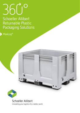 Schoeller Allibert Returnable Plastic Packaging Solutions
