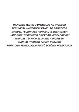 manuale tecnico pannello ad incasso technical