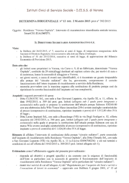 Intervento di manutenzione straordinaria centrale