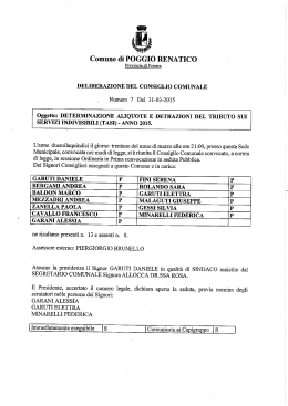 Delibera del Consiglio Comunale n. 7 del 31/03/2015