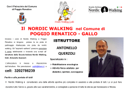 Il NORDIC WALKING nel Comune di POGGIO RENATICO