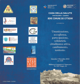 CASA DELLA SALUTE REG|ONE >` - Il PORTALE del Volontariato