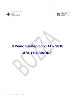 PIANO STRATEGICO Aziendale - 13.10.2014