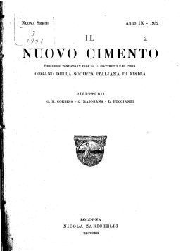 \NUOVO CIMENTO - Dipartimento di Fisica