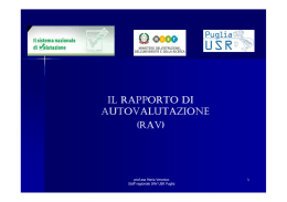 IL RAPPORTO DI AUTOVALUTAZIONE (RAV)