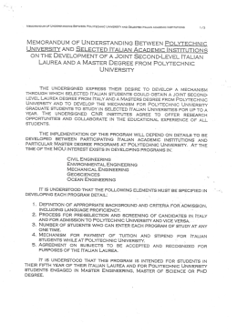 memorandum of understanding between polytechnic university and