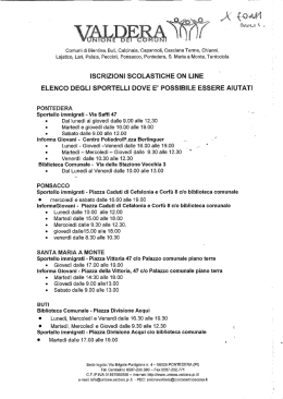 iscrizioni scolastiche on line elenco degli sportelli dove e` possibile