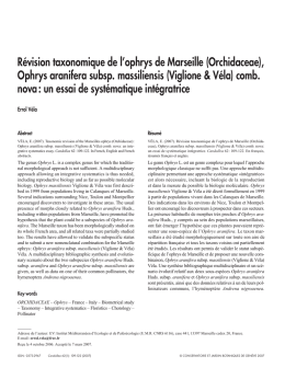 Orchidaceae - Ville de Gen&egrave;ve