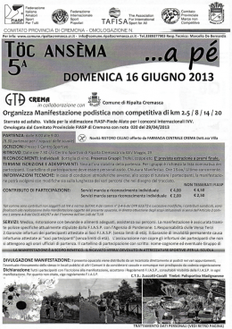 ` Federazione - Podisti Ombriano