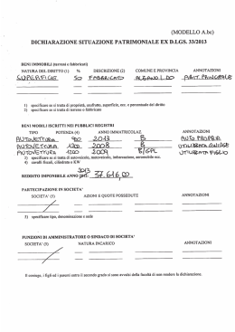 DICHIARAZIONE SITUAZIONE PATRIMONIALE EX D.LGS. 33/2013