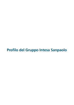 Profilo del Gruppo Intesa Sanpaolo