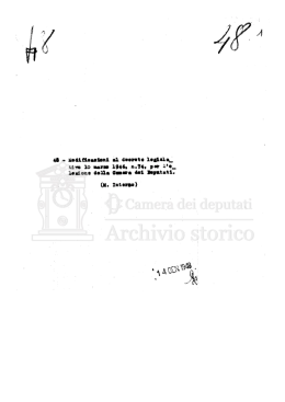 Visualizza le carte in PDF - Archivio storico della Camera dei deputati