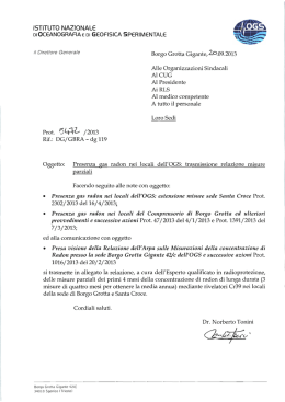 Misure parziali - settembre 2013