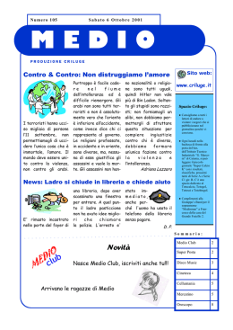 Medio - Numero 105 del 6 Ottobre 2001