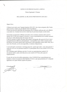 LIONS CLUB FIRENZE BAGNO A RIPOLI Piazza Ognissanti 3