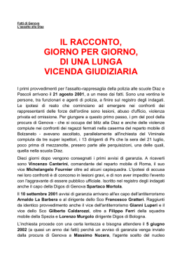il racconto, giorno per giorno, di una lunga vicenda