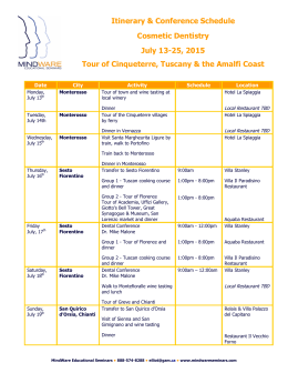 Itinerar\ & Conference Schedule Cosmetic Dentistr\ Jul\ 13