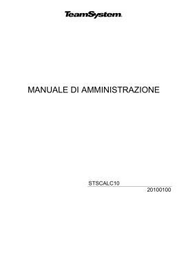 MANUALE DI AMMINISTRAZIONE