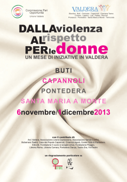 Locandina dalla violenza al rispetto per le donne
