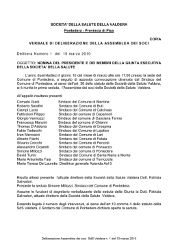 Nomina dei membri della giunta esecutiva