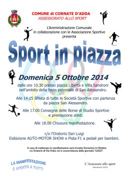 Sport in piazza Vers.. - Comune di Cornate d`Adda