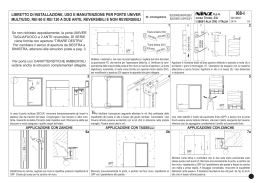 libretto di installazione, uso e manutenzione per porte