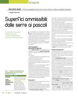 Superfici ammissibili: dalle serre ai pascoli