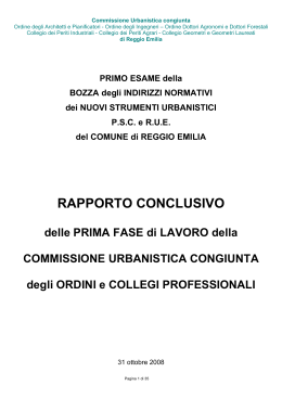 RAPPORTO CONCLUSIVO - Provincia di Reggio Emilia
