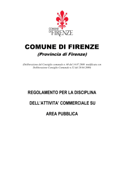 Regolamento - Comune di Firenze