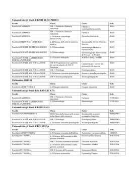 Universit&agrave; degli Studi di BARI ALDO MORO Politecnico di BARI